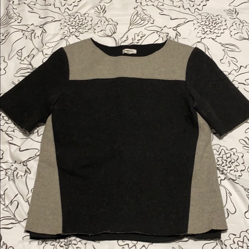 Helmut Lang Wool Color Block Top